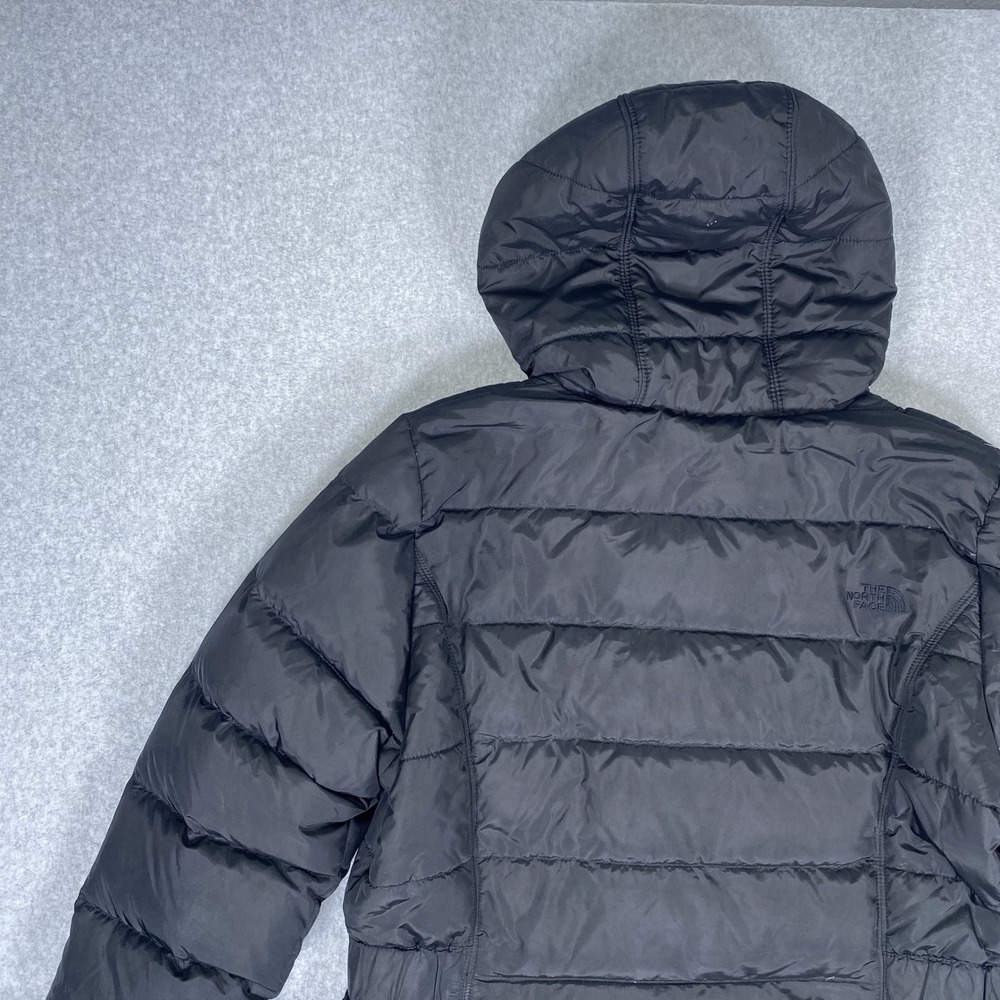 The North Face Metropolis Parka Women Large Black Pink Down Puffer Hooded Jacket - Picture 7 of 16